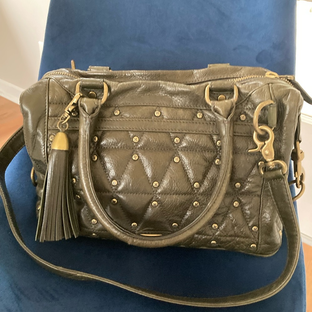 Olive Green Rebecca Minkoff Leather Studded Morning After Bag